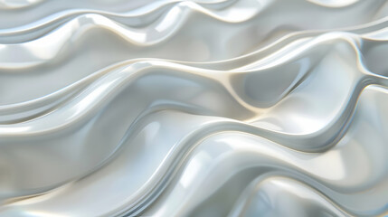 Obraz premium A smooth, flowing surface resembling waves, showcasing light reflections and textures.