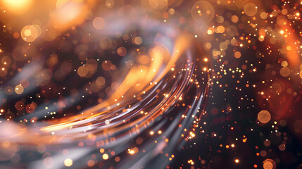 Obraz premium A vibrant swirl of light and bokeh, creating a dynamic and enchanting atmosphere.