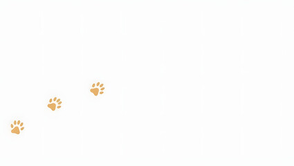 Paw vector foot trail print of cat. Dog, puppy silhouette animal diagonal tracks for t-shirts, backgrounds, patterns, websites, showcases design, greeting cards, child prints and etc.