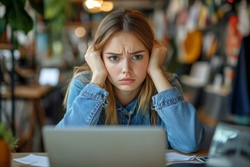 Young woman customer calling to ecommerce client support to complaint about product problem and dissatisfied issue