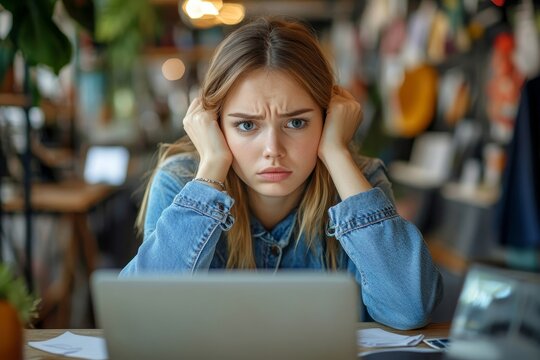 Young woman customer calling to ecommerce client support to complaint about product problem and dissatisfied issue