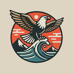 Obraz premium beach eagel logo 