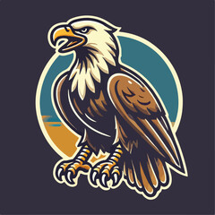 eagle on a blue background