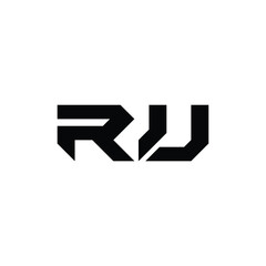 RU monogram logo design letter text name symbol monochrome logotype alphabet character simple logo