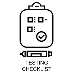 Testing Checklist Icon. Vector Icon Design