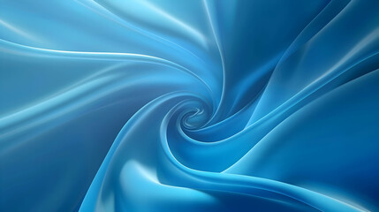Obraz premium A swirling pattern of smooth blue fabric, conveying elegance and fluidity.