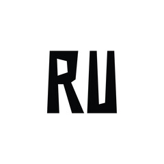 RU monogram logo design letter text name symbol monochrome logotype alphabet character simple logo