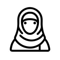Islamic Hijab Icons - Versatile Vector Graphics for Cultural and Religious Projects