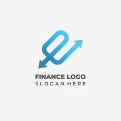 Modern Finance Logo with Letter E and Arrow Direction
