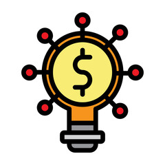 Fintech Innovation Vector Filled Icon Design