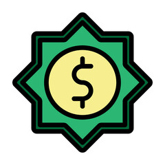 Shariah Finance Vector Filled Icon Design