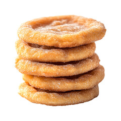 Churro-Flavored Cookies with Cinnamon Sugar Coating Isolated on Transparent Background