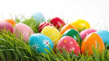 Fototapeta premium Abstract Easter Background with Eggs