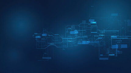 Obraz premium Blue futuristic background. Digital concept background.