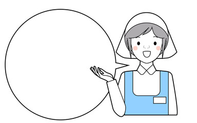 店員と吹き出し