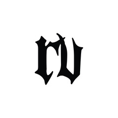 RV monogram logo design letter text name symbol monochrome logotype alphabet character simple logo