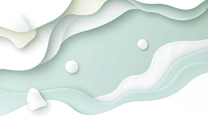 Abstract Pastel Wave Background Design With Circles