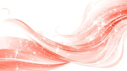 Abstract Coral Waves with Sparkling Lights Design