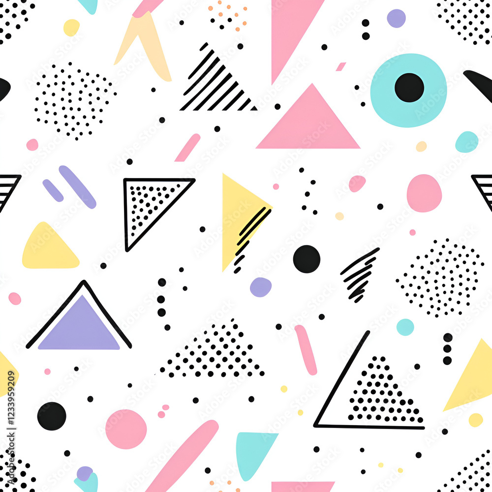 Poster abstract geometric pattern: a visually dynamic and vibrant geometric pattern, perfect for background