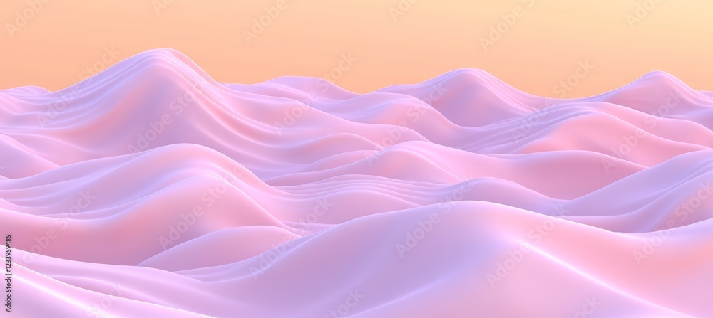 Poster abstract gradient background with lilac and pastel pink wavy pattern in minimalist style