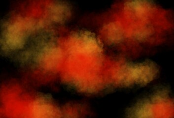 Abstract colorful background. yellow red black background with smoke cloud copy space for design. Web banner.