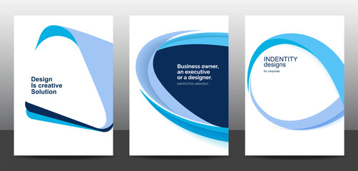 Template vector design for Brochure, AnnualReport, Corporate Presentation, Portfolio, Flyer, layout modern, posters set with grapient shape patterns. Eps10