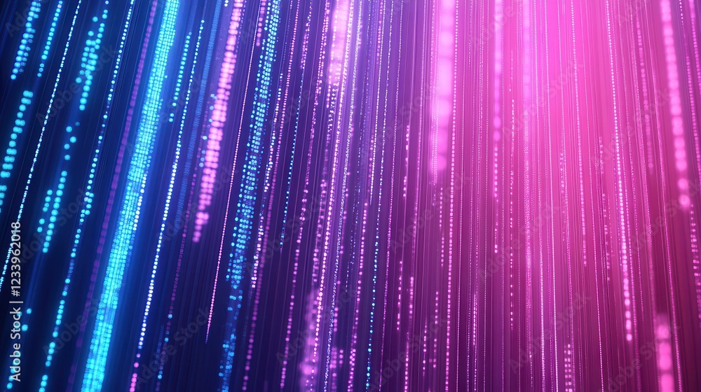 Leinwandbilder abstract digital background featuring vertical pink and blue light dots, creating a visually strikin