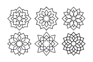 Set of mandala vector illustration 