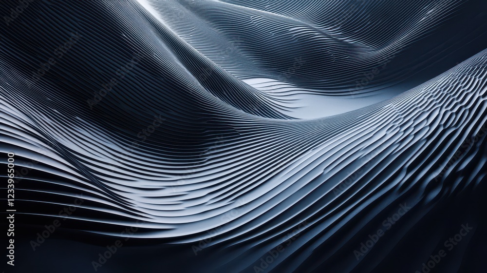 Poster an abstract futuristic shape with a sleek, 3d render showcases cutting-edge design and modern aesthe