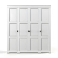 Elegant White Wooden Wardrobe with Traditional Style and Design