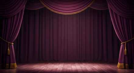 Fototapeta premium stage curtains with spotlight