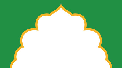 Islamic Festive Border with Gold and White Accents