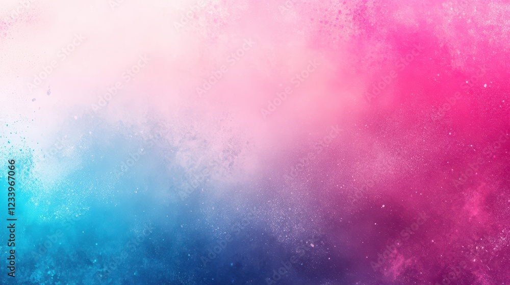 Aufkleber An abstract gradient background blending pink, blue, and purple hues with a grainy noise texture. This retro-inspired design creates a visually striking banner with a nostalgic and artistic flair.