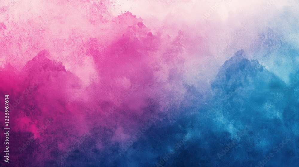 Fototapete an abstract gradient background blending pink, blue, and purple hues with a grainy noise texture. th