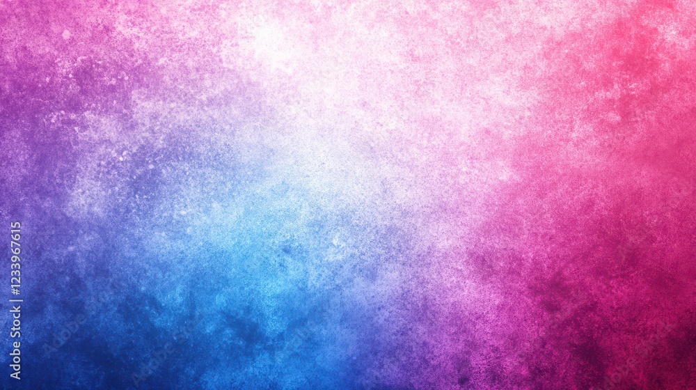 Poster An abstract gradient background blending pink, blue, and purple hues with a grainy noise texture. This retro-inspired design creates a visually striking banner with a nostalgic and artistic flair.