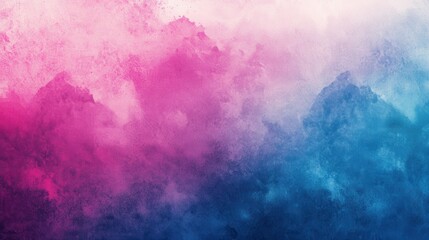 Fototapeta premium An abstract gradient background blending pink, blue, and purple hues with a grainy noise texture. This retro-inspired design creates a visually striking banner with a nostalgic and artistic flair.