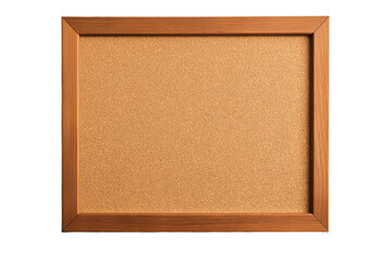 cork bulletin board isolated on transparent white background, clipping path