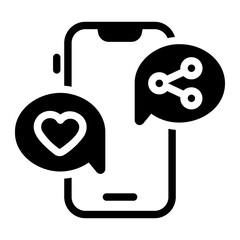 social media Solid icon