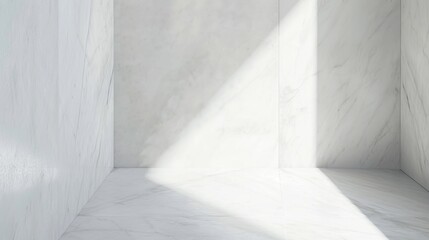 Minimalist marble interior with soft light