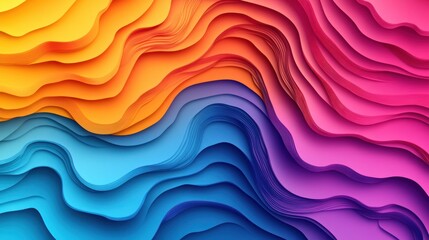 Obraz premium Abstract colorful waves digital art background design