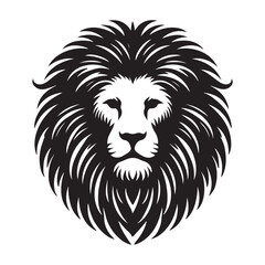 Obraz premium Majestic Lion Head Silhouette