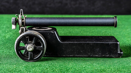 Typewriter Over Natural Green Landscape