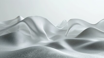 Fototapeta premium An abstract grainy background featuring subtle gray liquid lines and wave shapes on a white backdrop, with a noise texture effect.