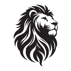 Obraz premium Tribal lion head vector silhouette design