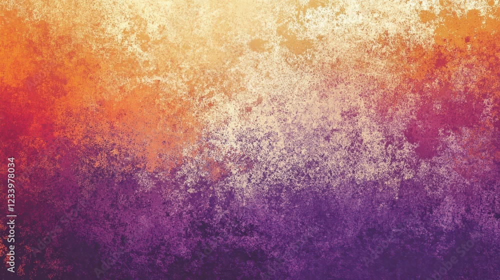 Poster an abstract grainy poster background featuring a blend of purple, orange, and beige with a noise tex