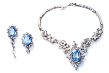 Fototapeta premium Jewellery necklace gemstone jewelry.