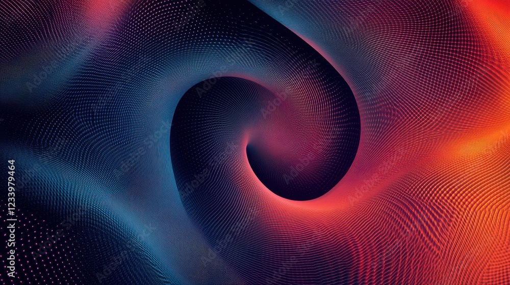 Aufkleber An abstract poster design featuring a color swirl vortex with a grainy background and noise texture.