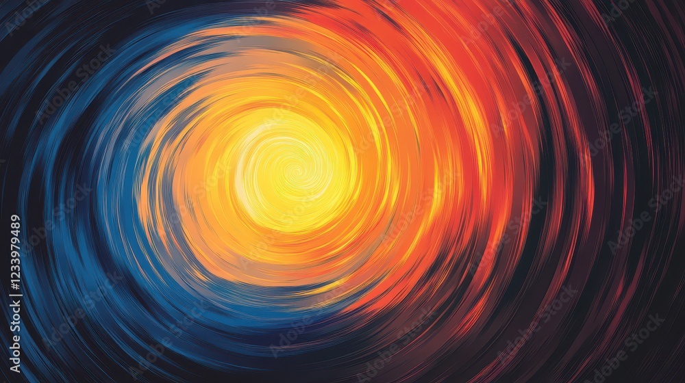 Aufkleber An abstract poster design featuring a color swirl vortex with a grainy background and noise texture.