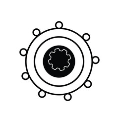 Universe icon illustration isolated vector sign symbol. Black hole universe vector icon. Line icons on white background  .