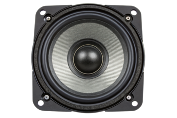 Close-up of a speaker isolated with transparent background